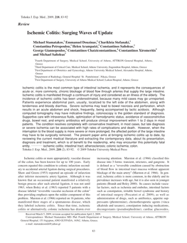 Ischemic Colitis: Surging Waves of Update