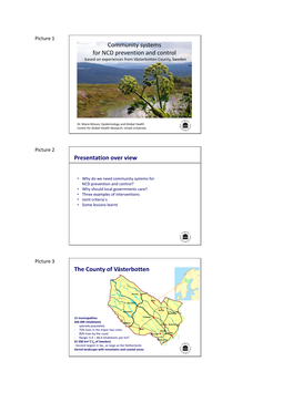 Community Systems for NCD Prevention and Control Presentation