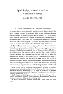 Spirit Lodge, a North American Shamanistic Seance