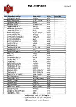 GENSO a . SEGTOR PRODUGTOR Hoja Número: L Dil Illsa Dt: I]X TR[MADI.JI\A