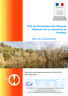 Plan De Prévention Des Risques Naturels De La Commune De Varilhes