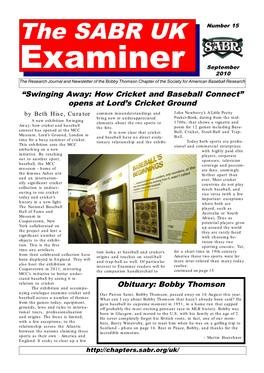 The SABR UK Examiner , from Its Launch in 1997