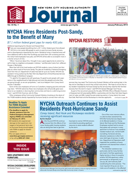 NYCHA Outreach Continues to Assist Residents Post-Hurricane Sandy