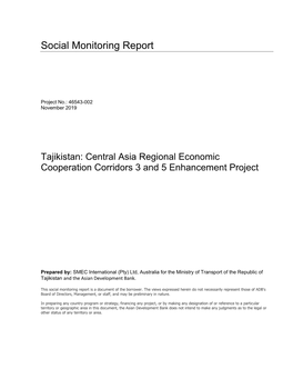 Central Asia Regional Economic Cooperation Corridors 3 and 5 Enhancement Project