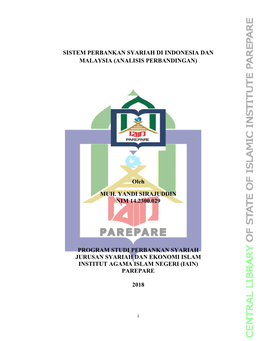 Sistem Perbankan Syariah Di Indonesia Dan Malaysia (Analisis Perbandingan)