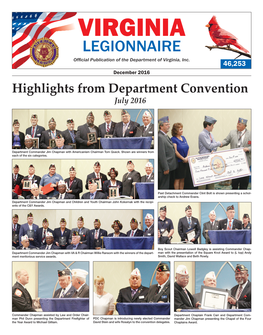 LEGIONNAIRE Official Publication of the Department of Virginia, Inc