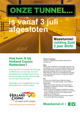 Flyer Met Bereikbaarheidsinformatie Holland Casino