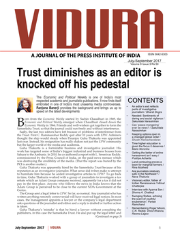 Trust Diminishes As an Editor Is Knocked Off His Pedestal