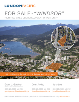 Windsor” High-Rise Mixed Use Development Opportunity