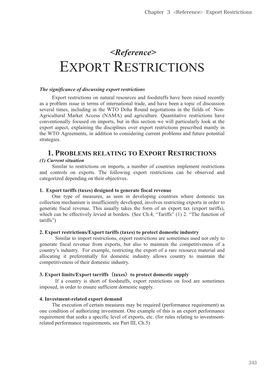 Export Restrictions