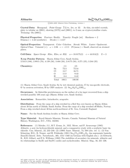 Abhurite Sn21 O6cl16(OH)14 C 2001-2005 Mineral Data Publishing, Version 1