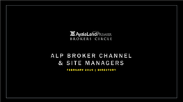 Alp Broker Channel & Site Managers