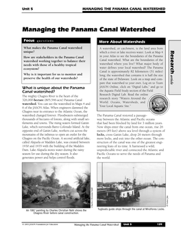 Managing the Panama Canal Watershed