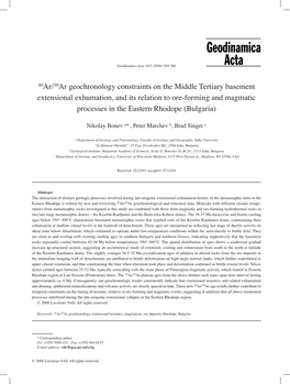 Geodinamica Acta 19/5 (2006) 265-280