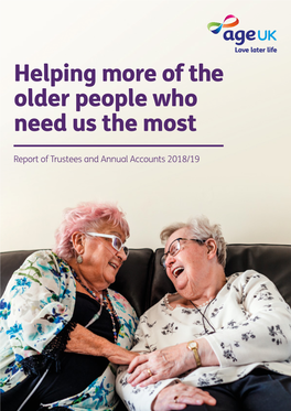 Helping More of the Older People Who Need Us the Most