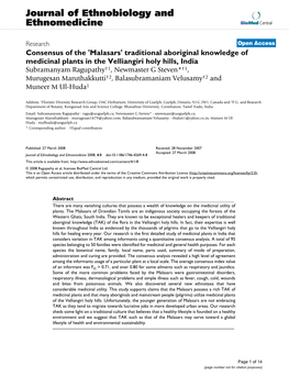 Journal of Ethnobiology and Ethnomedicine Biomed Central