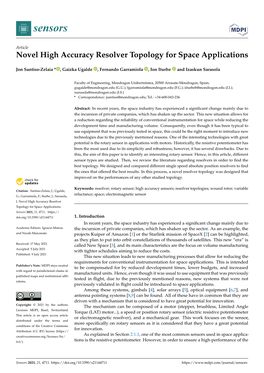 Novel High Accuracy Resolver Topology for Space Applications