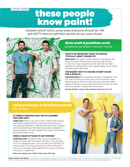 These People Know Paint! Disaster-Proof Colors, Prep Steps Everyone Should Do: We Got HGTV Stars to Spill Their Secrets at Our Cover Shoot