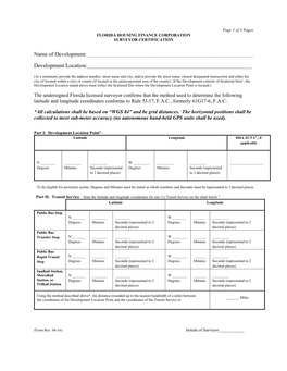 Surveyor Certification Form