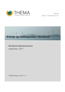 Energi- Og Nettkapasitet I Nordland