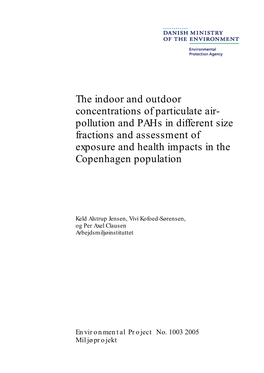 The Indoor and Outdoor Concentrations of Particulate Air