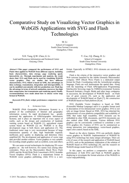 Comparative Study on Visualizing Vector Graphics in Webgis Applications with SVG and Flash Technologies