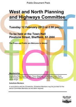 West and North Planning and Highways Committee
