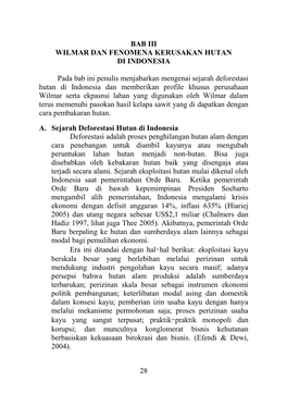 28 Bab Iii Wilmar Dan Fenomena Kerusakan Hutan Di