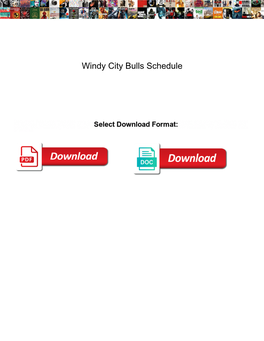 Windy City Bulls Schedule