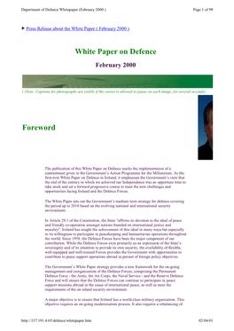 White Paper on Defence