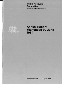 Annual Report Year Ended 30 June 1984