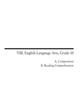 Grade 10 English Language Arts Released Items, MCAS 2016