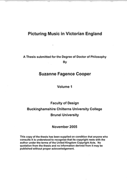 Picturing Music in Victorian England Suzanne Fagence Cooper