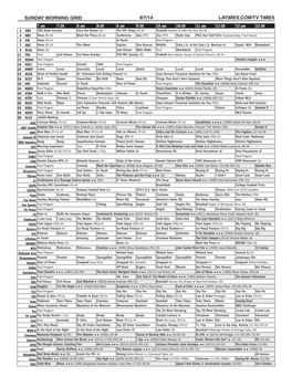 Sunday Morning Grid 9/7/14 Latimes.Com/Tv Times