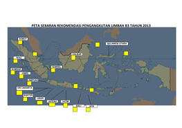 Peta Sebaran Rekomendasi Pengangkutan Limbah B3 Tahun 2013