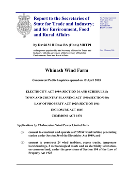 Whinash Wind Farm