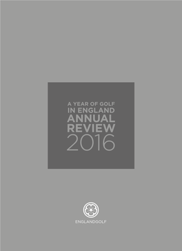 England Golf 2016 Annual Review