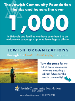 The Jewish Community Foundation Thanks and Honors the Over