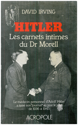 Les Carnets Intimes Du Dr Morell