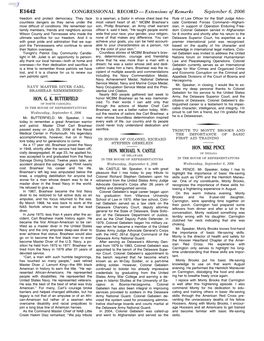 CONGRESSIONAL RECORD— Extensions of Remarks E1642 HON. G. K. BUTTERFIELD HON. MICHAEL N. CASTLE HON. MIKE PENCE