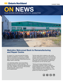 On News Your Ontario Northland Employee Newsletter