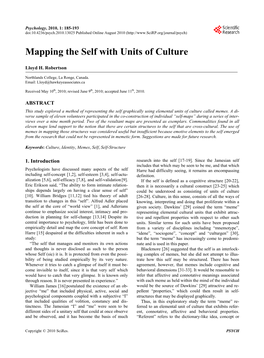 Mapping the Self with Units of Culture