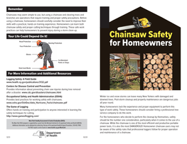 Chainsaw Safety for Homeowners