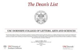 The Dean's List