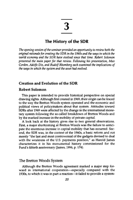 The History of the SDR