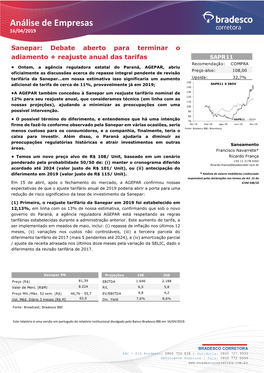 Análise De Empresas 16/04/2019