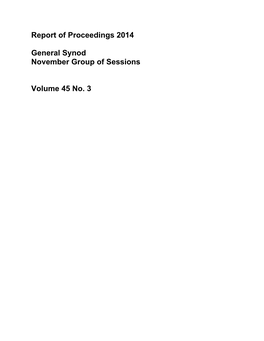 Report of Proceedings 2014