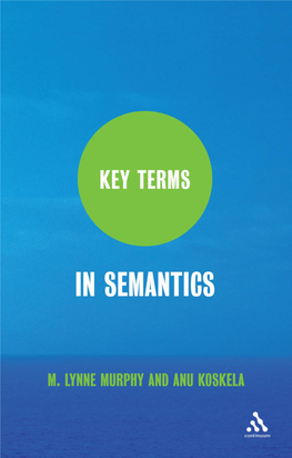 In Semantics Key Terms Series