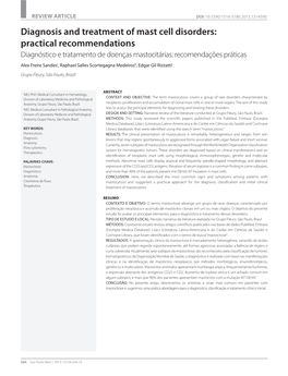 Diagnosis and Treatment of Mast Cell Disorders