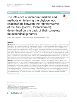 The Influence of Molecular Markers and Methods on Inferring The